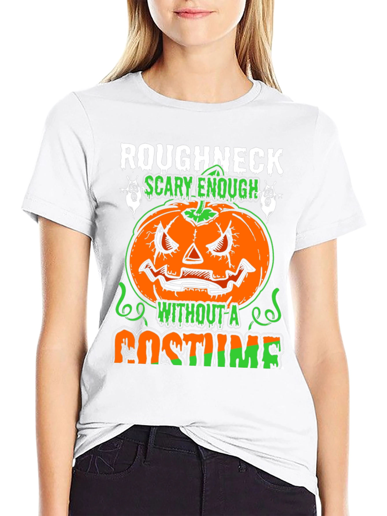 Roughneck Scary Enough Halloween T-Shirt