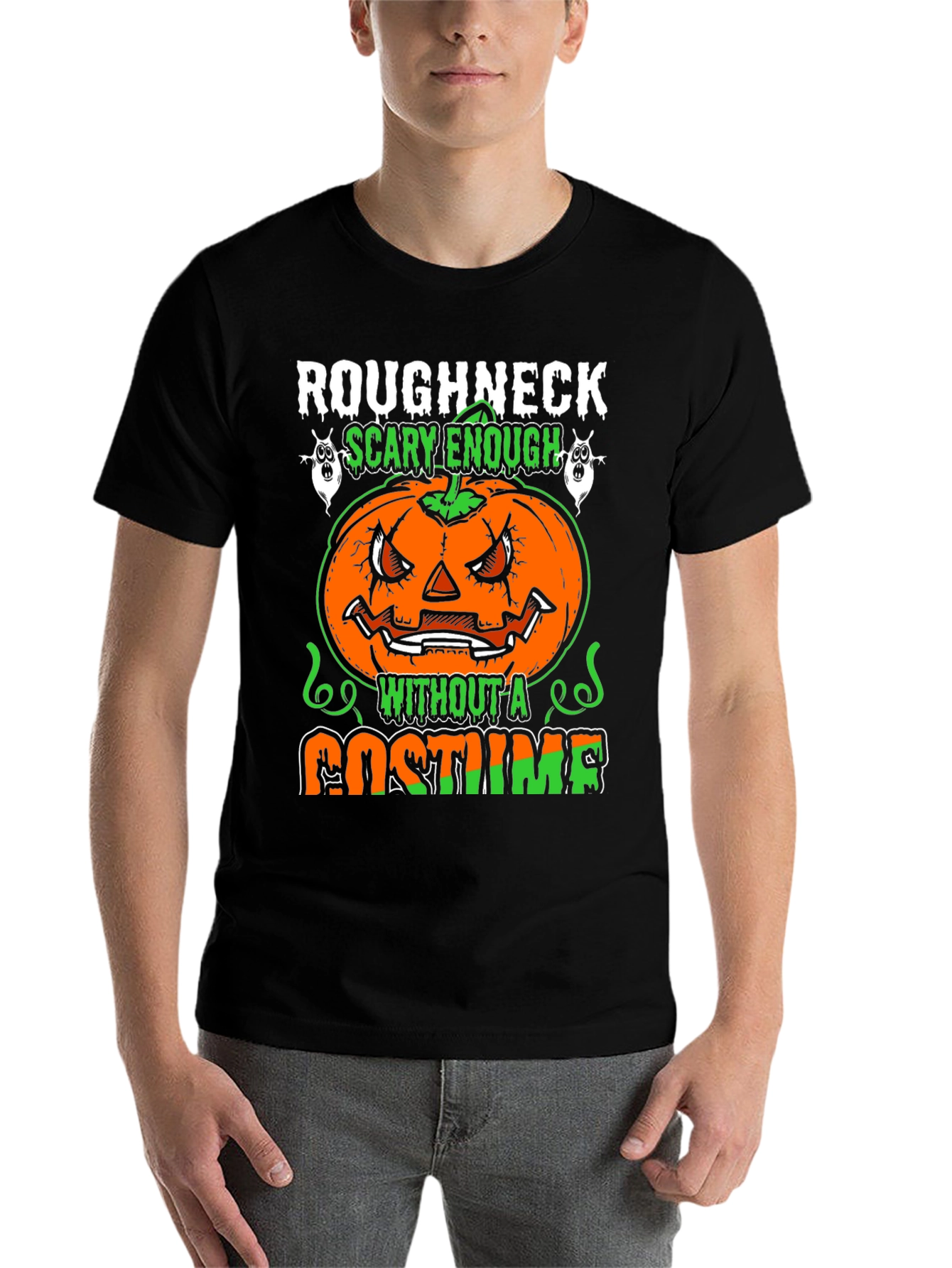 Roughneck Scary Enough Halloween T-Shirt