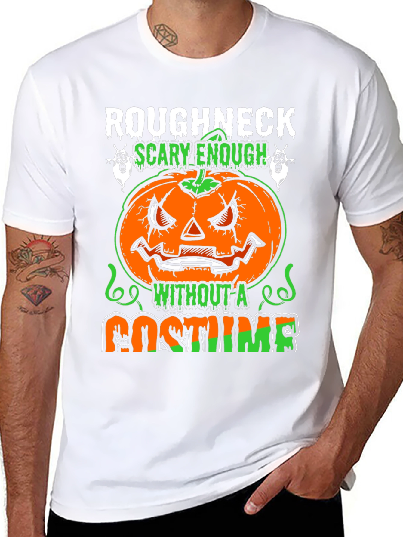 Roughneck Scary Enough Halloween T-Shirt