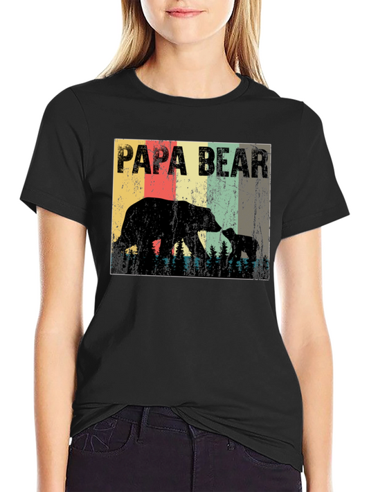 Papa Bear T-Shirt - Dad & Cub Matching Tee