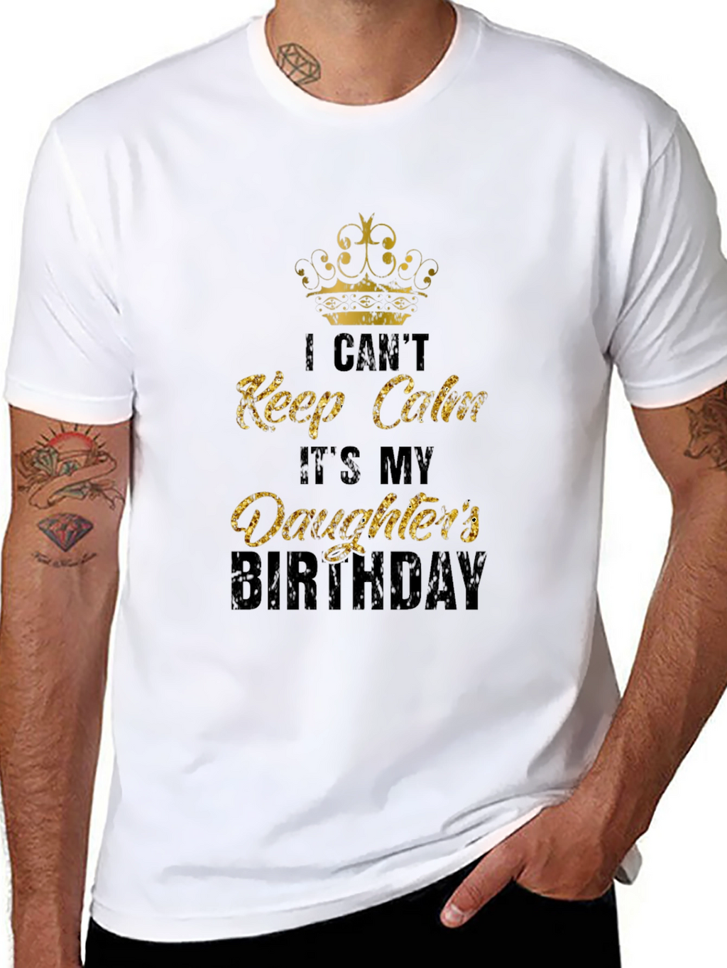 Daughters Birthday T-Shirt: I Cant Keep Calm Dad Tee
