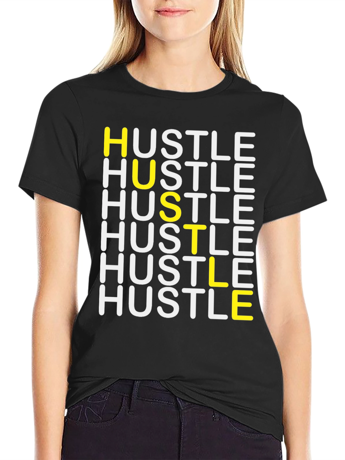 HUSTLE Graphic Tee - Stylish Motivation