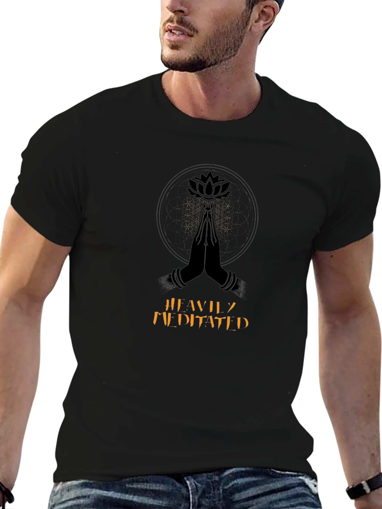 Meditated Lotus Graphic T-Shirt - Casual Comfort