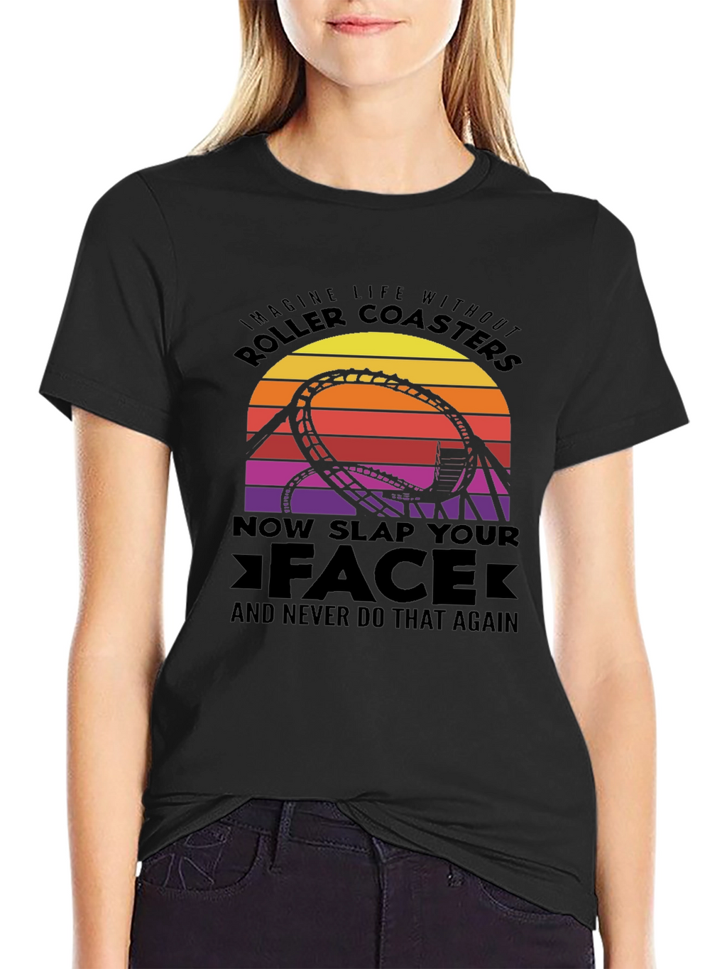 Roller Coaster Graphic Tee - Slap Your Face!