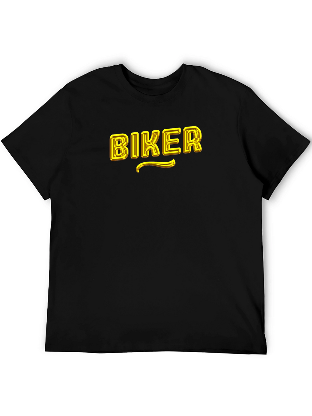 Biker Graphic T-Shirt - Black Cotton Blend