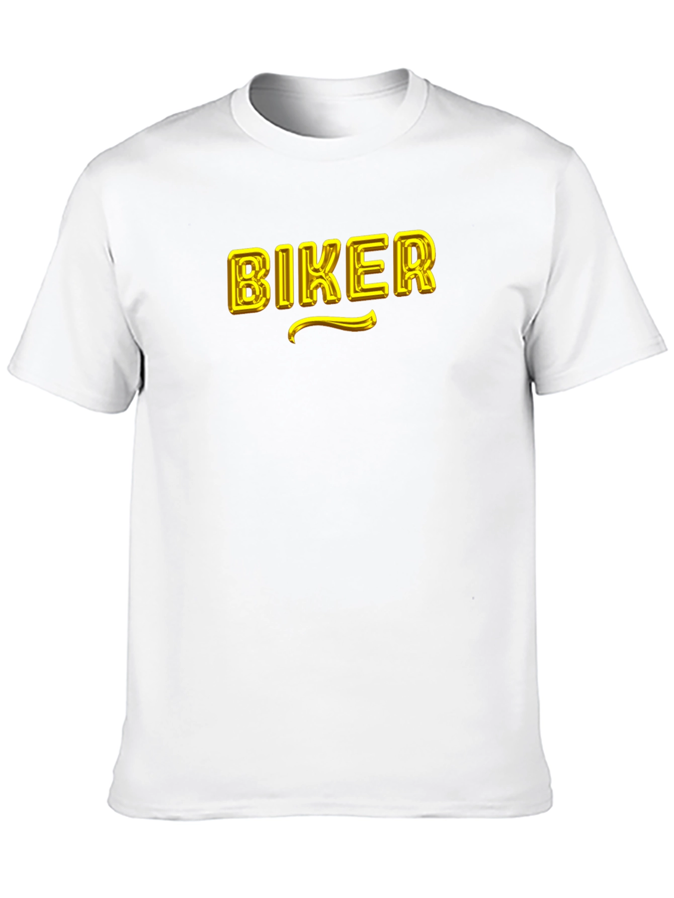 Biker Graphic T-Shirt - Black Cotton Blend