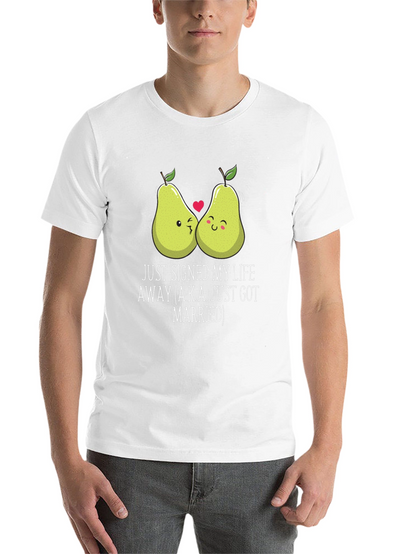 Just Married Couples Pear Graphic T-Shirt