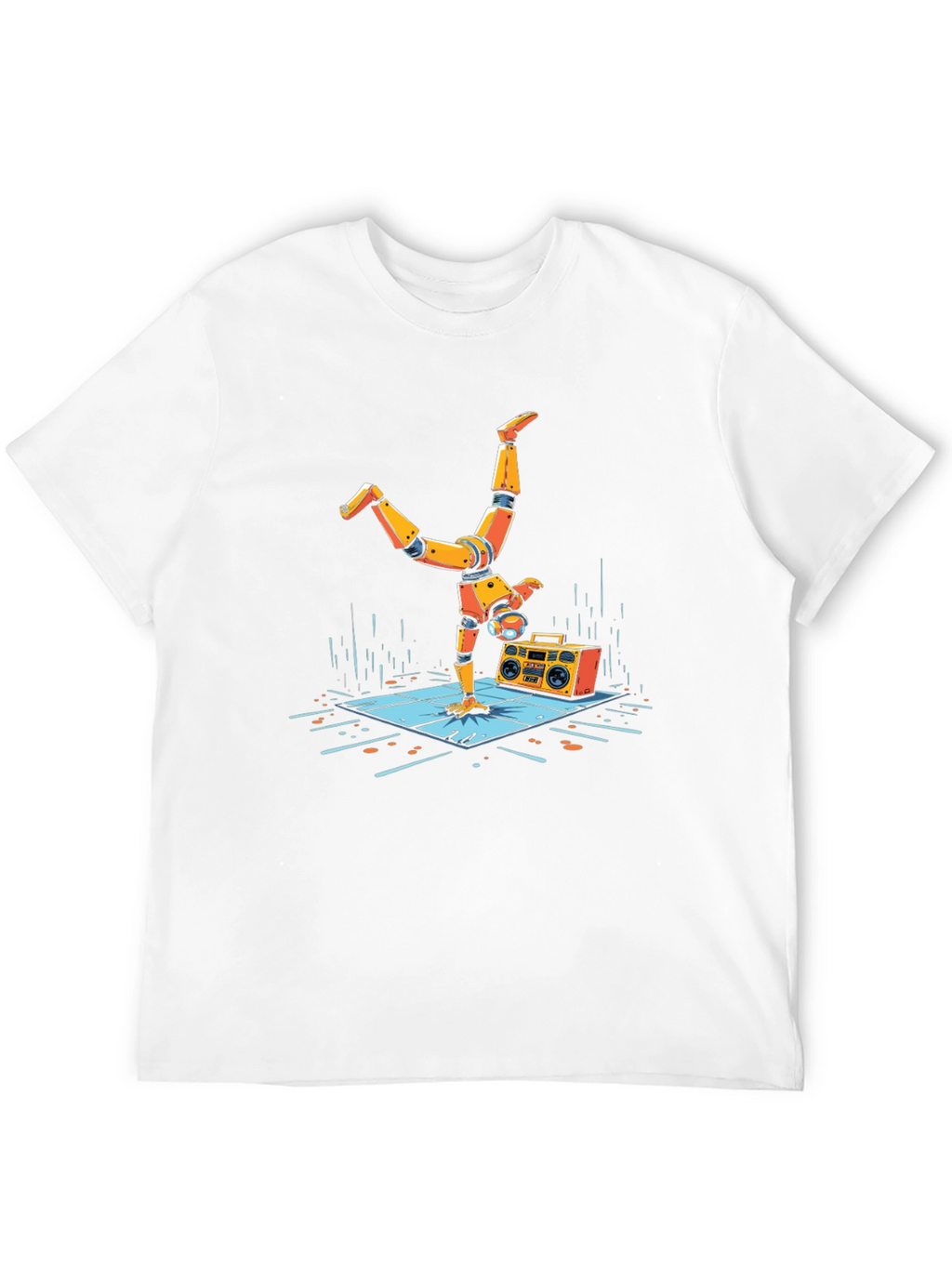 Robot Handstand Graphic Tee