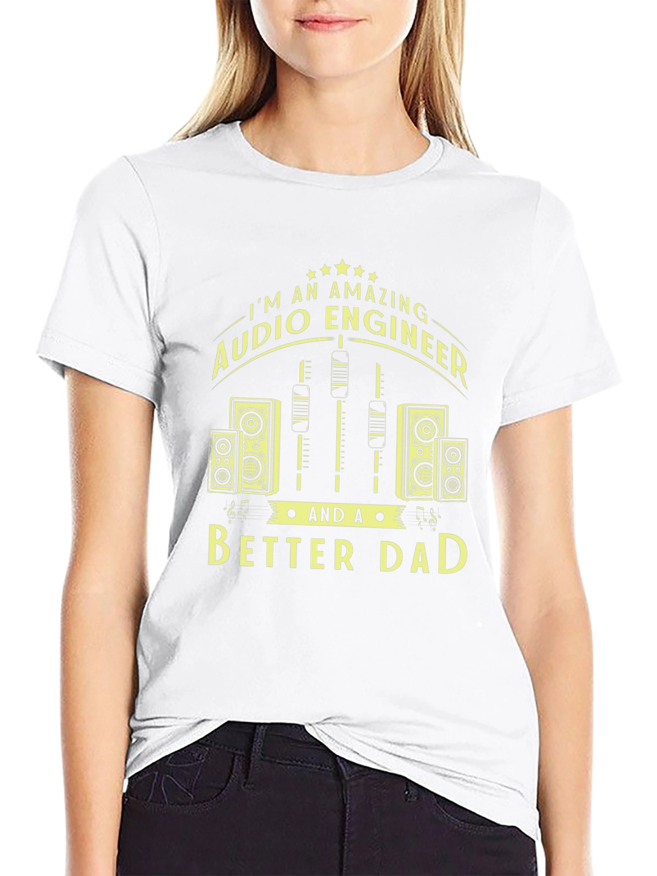 Amazing Audio Engineer & Better Dad Graphic T-Shirt