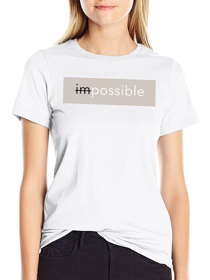 Impossible Black Cotton Graphic Tee