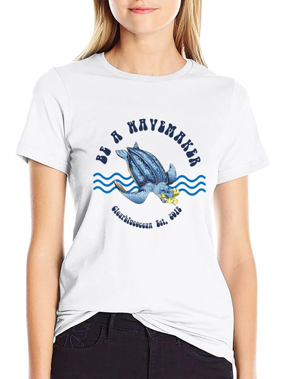 Be a Wavemaker Turtle Graphic T-Shirt