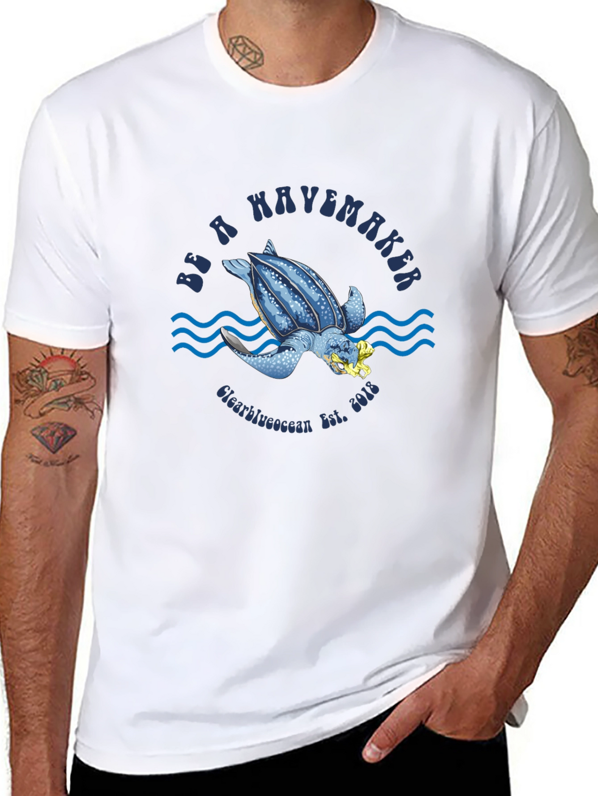 Be a Wavemaker Turtle Graphic T-Shirt