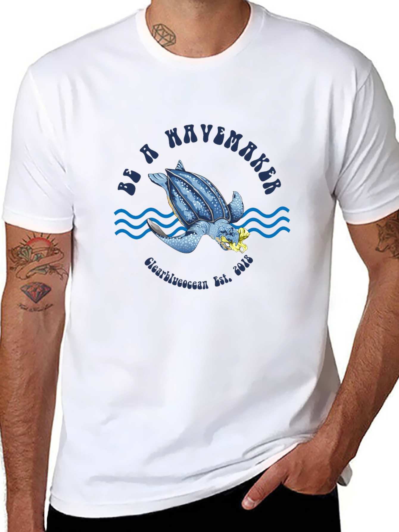 Be a Wavemaker Turtle Graphic T-Shirt