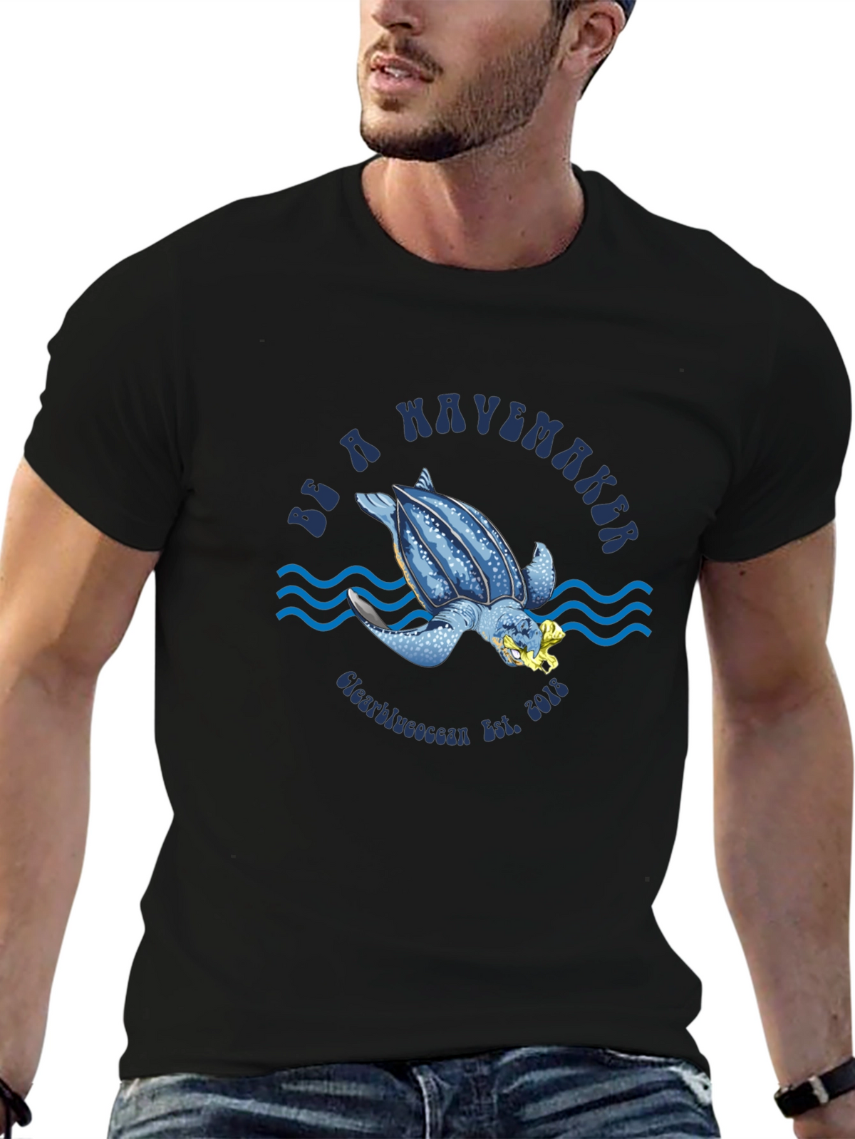 Be a Wavemaker Turtle Graphic T-Shirt