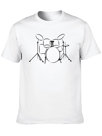 Drum Set Graphic Tee - Musician T-Shirt