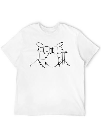 Drum Set Graphic Tee - Musician T-Shirt