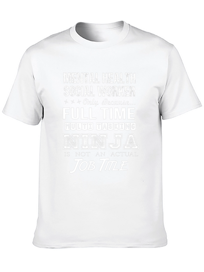 Mental Health Social Worker Ninja T-Shirt