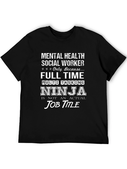 Mental Health Social Worker Ninja T-Shirt