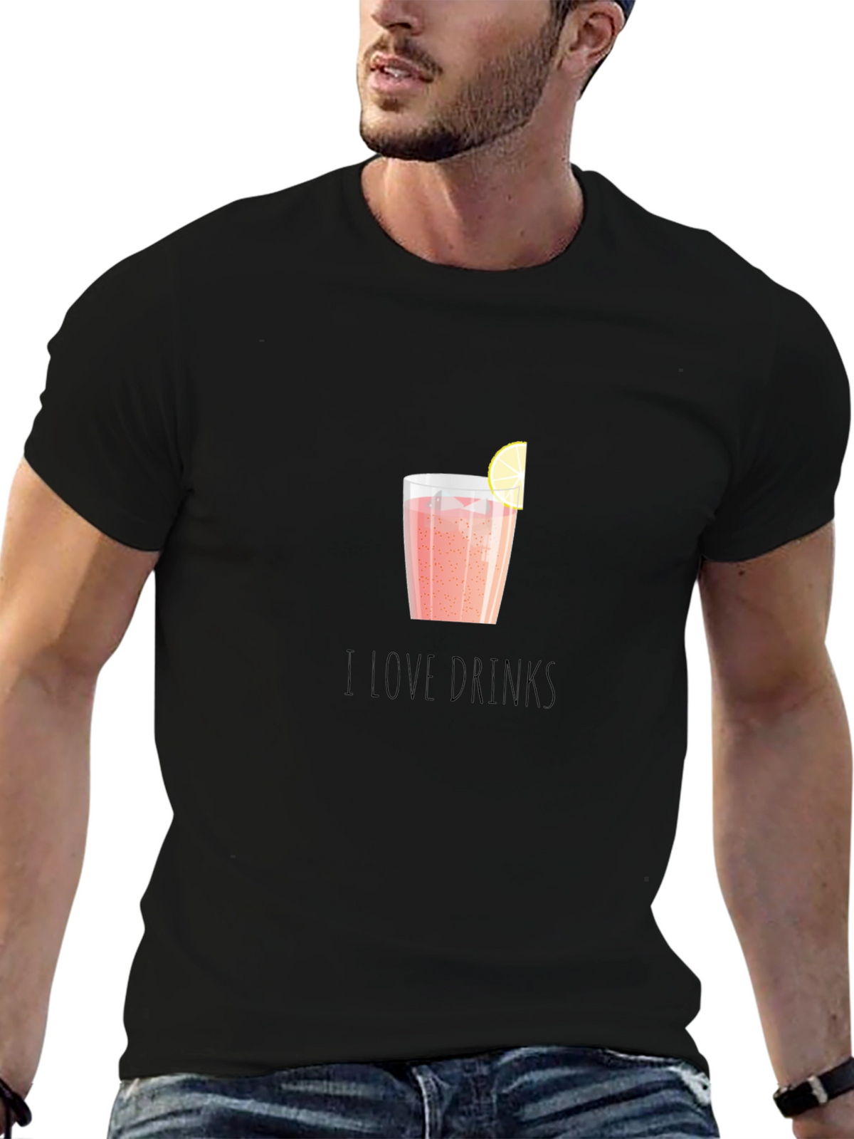I Love Drinks Graphic T-Shirt
