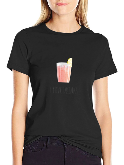 I Love Drinks Graphic T-Shirt