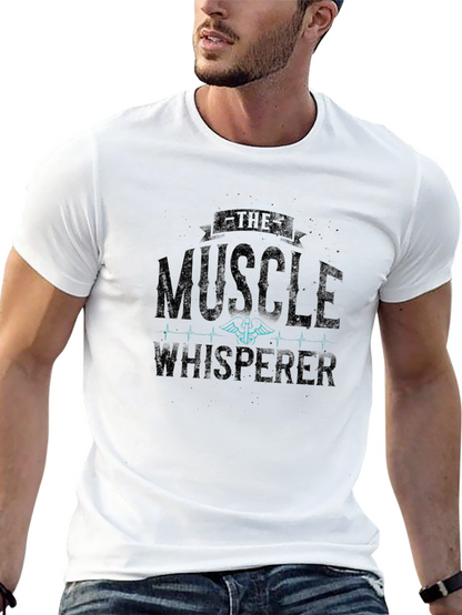 Muscle Whisperer Black Graphic T-Shirt