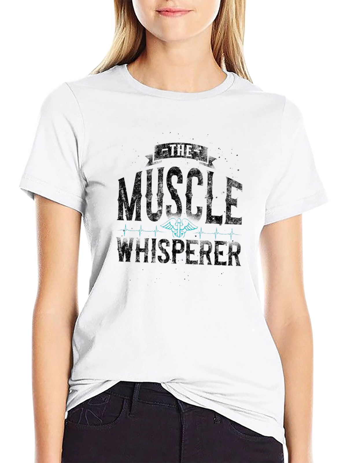 Muscle Whisperer Black Graphic T-Shirt