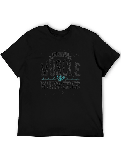 Muscle Whisperer Black Graphic T-Shirt