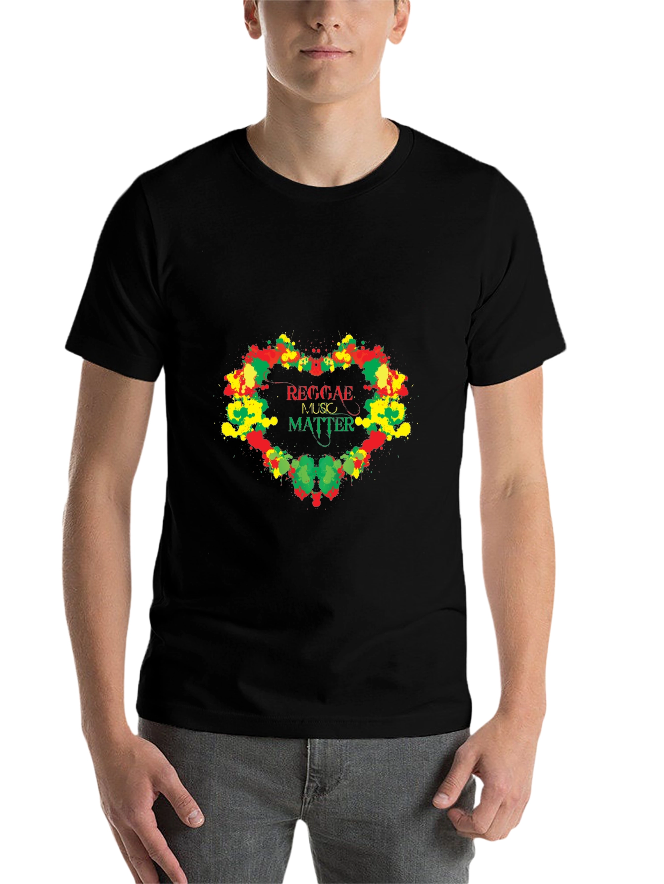 Reggae Music Matter Graphic T-Shirt - Black