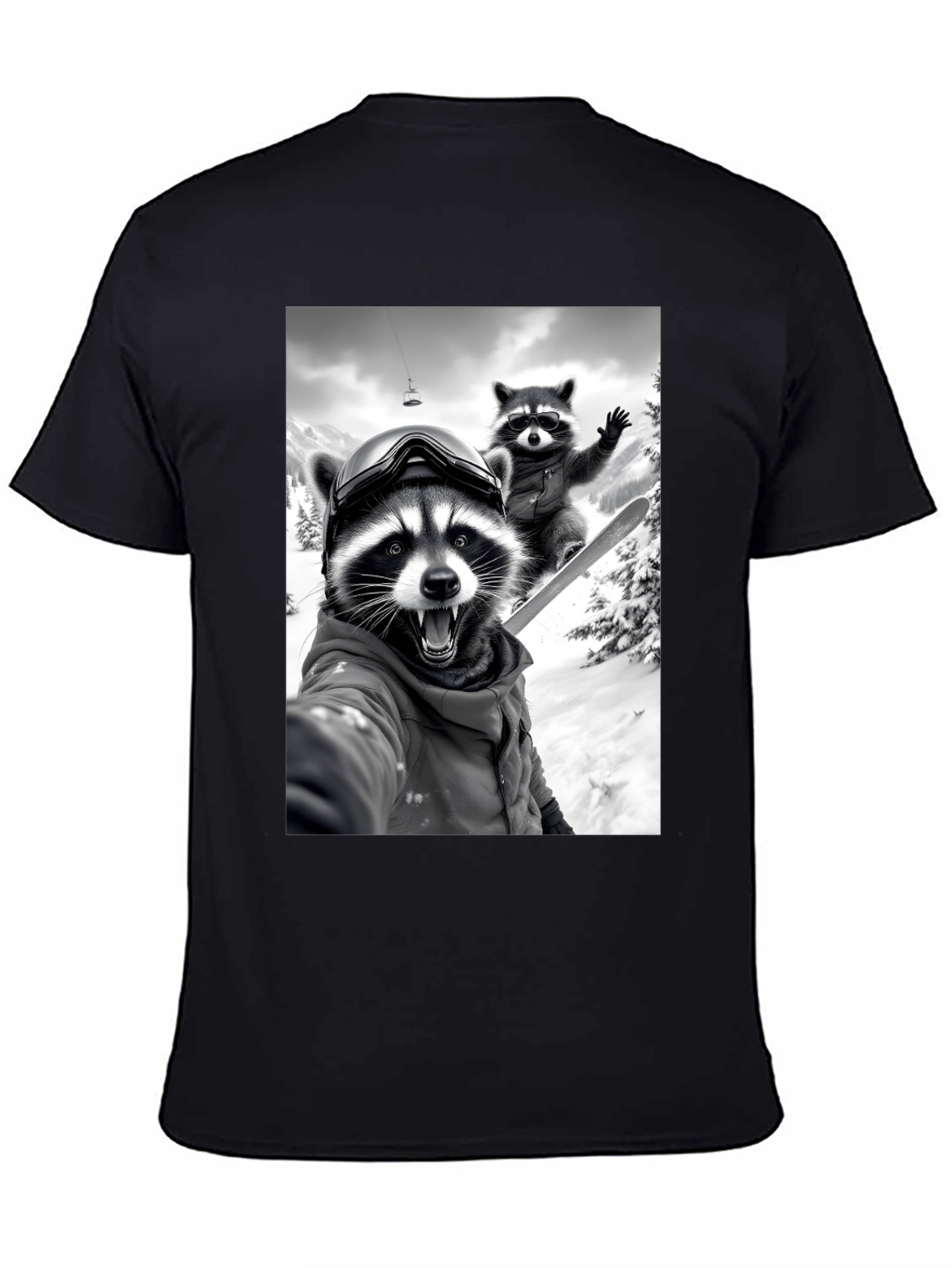 Raccoon Skiing T-Shirt