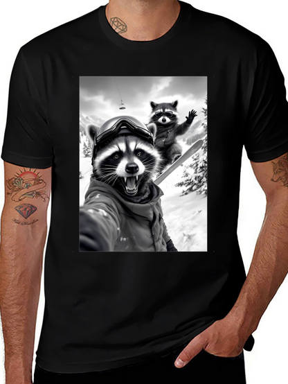 Raccoon Skiing T-Shirt
