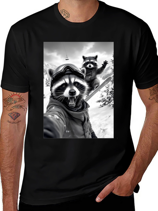 Raccoon Skiing T-Shirt