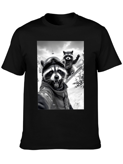 Raccoon Skiing T-Shirt