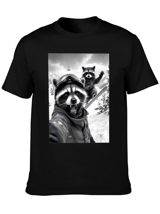 Raccoon Skiing T-Shirt