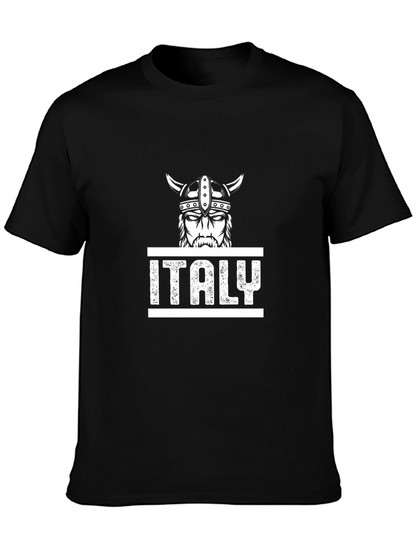 Italy Viking Graphic Tee - Black