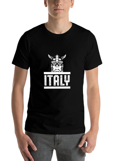 Italy Viking Graphic Tee - Black