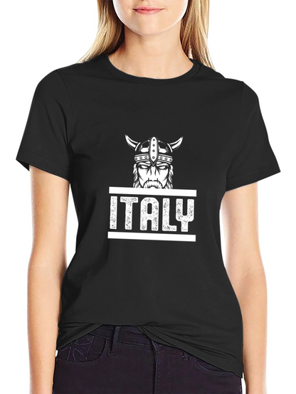 Italy Viking Graphic Tee - Black