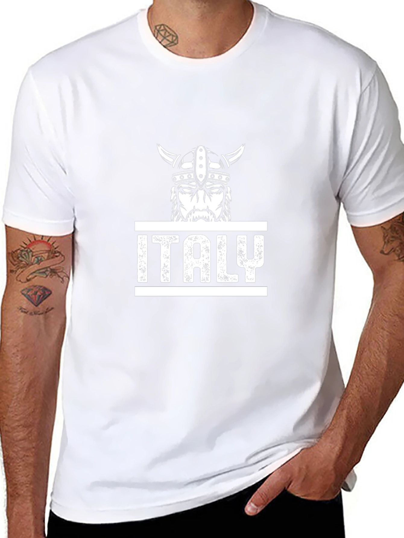 Italy Viking Graphic Tee - Black