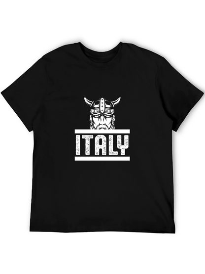Italy Viking Graphic Tee - Black
