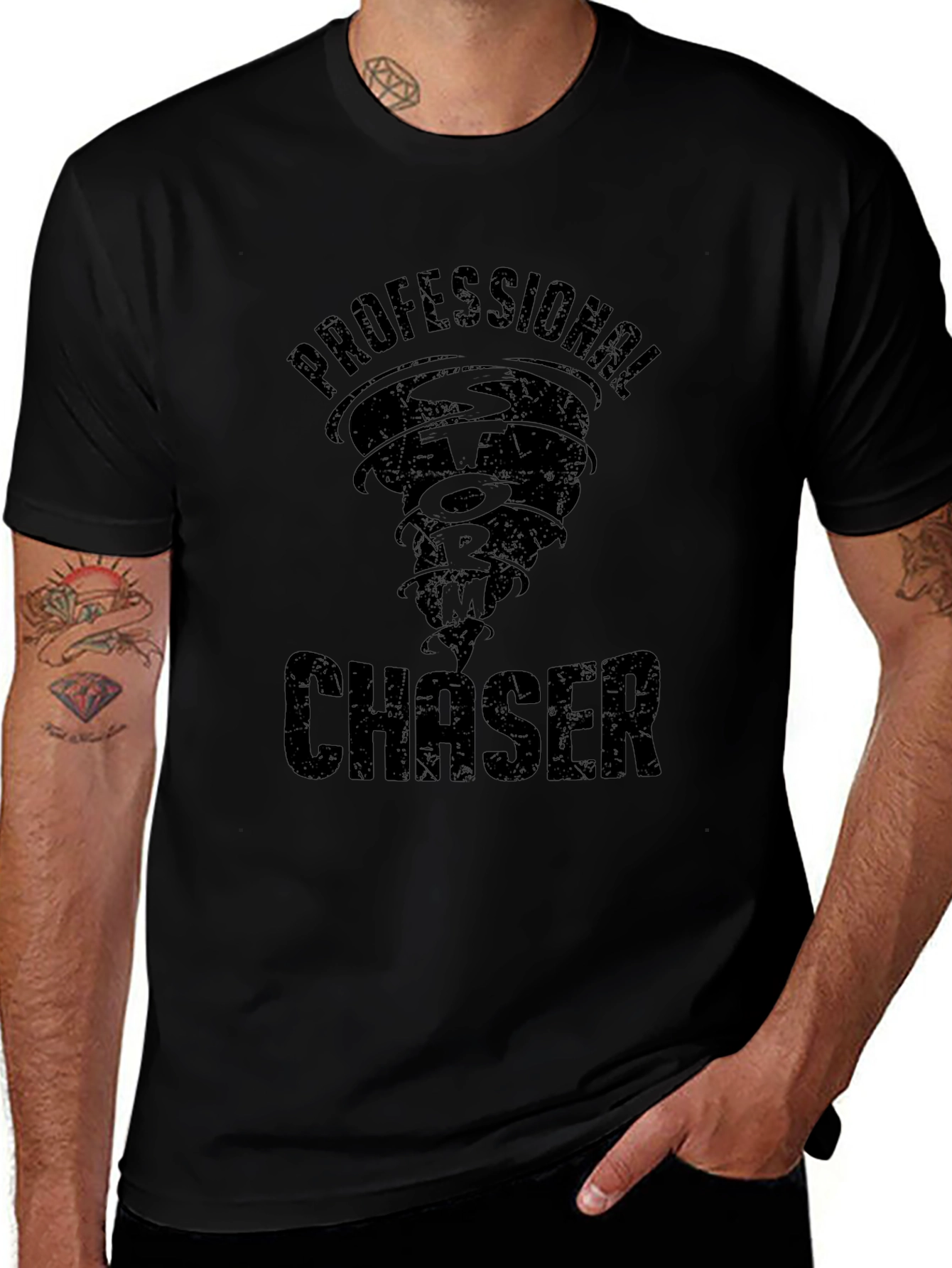 Professional Storm Chaser Black T-Shirt