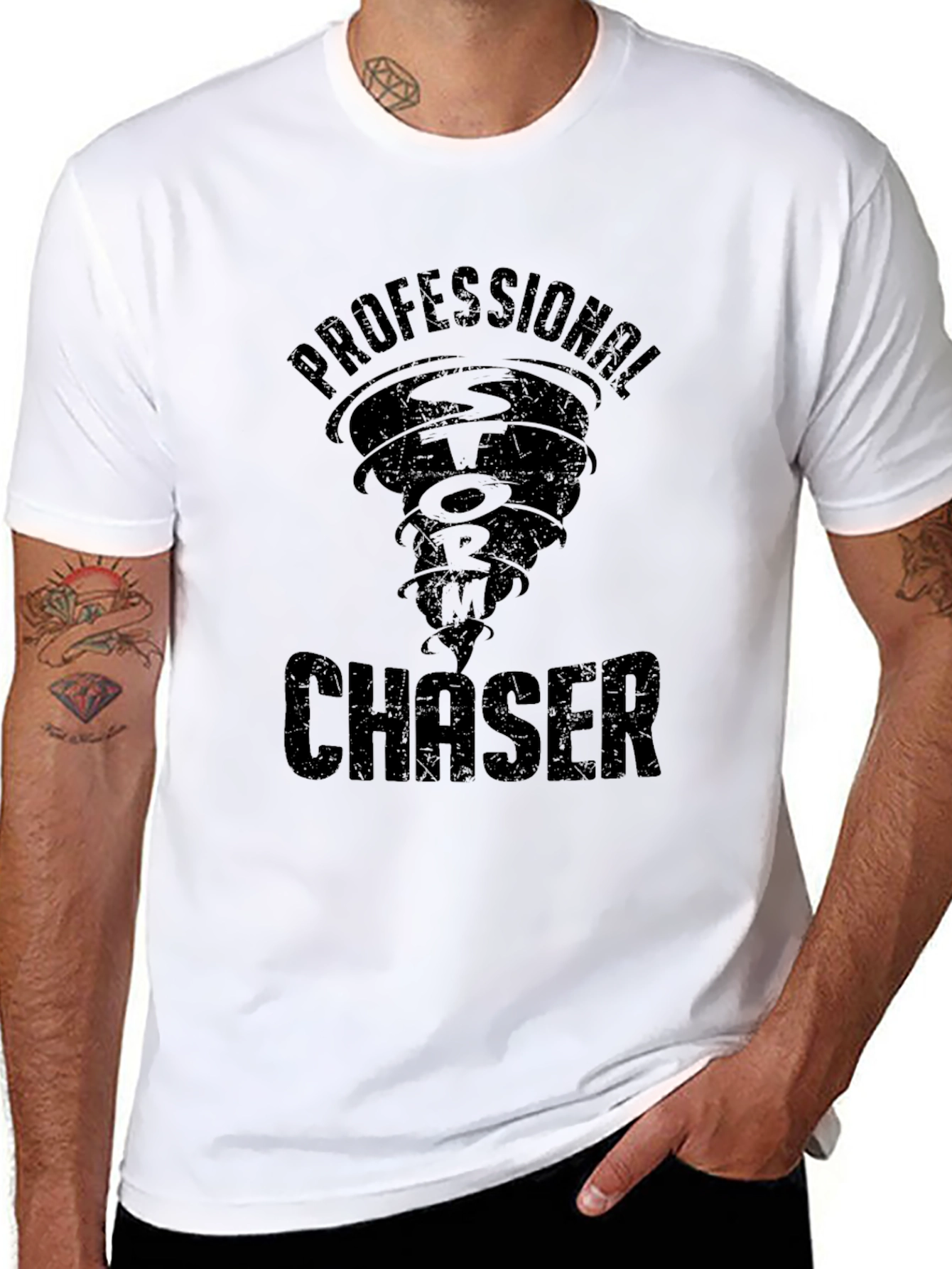 Professional Storm Chaser Black T-Shirt