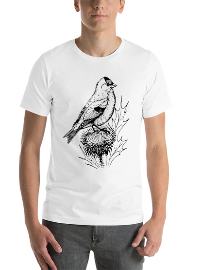 Bird on Thistle Black Graphic Tee