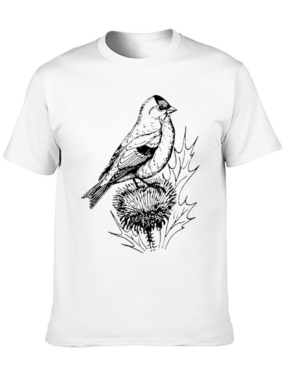 Bird on Thistle Black Graphic Tee
