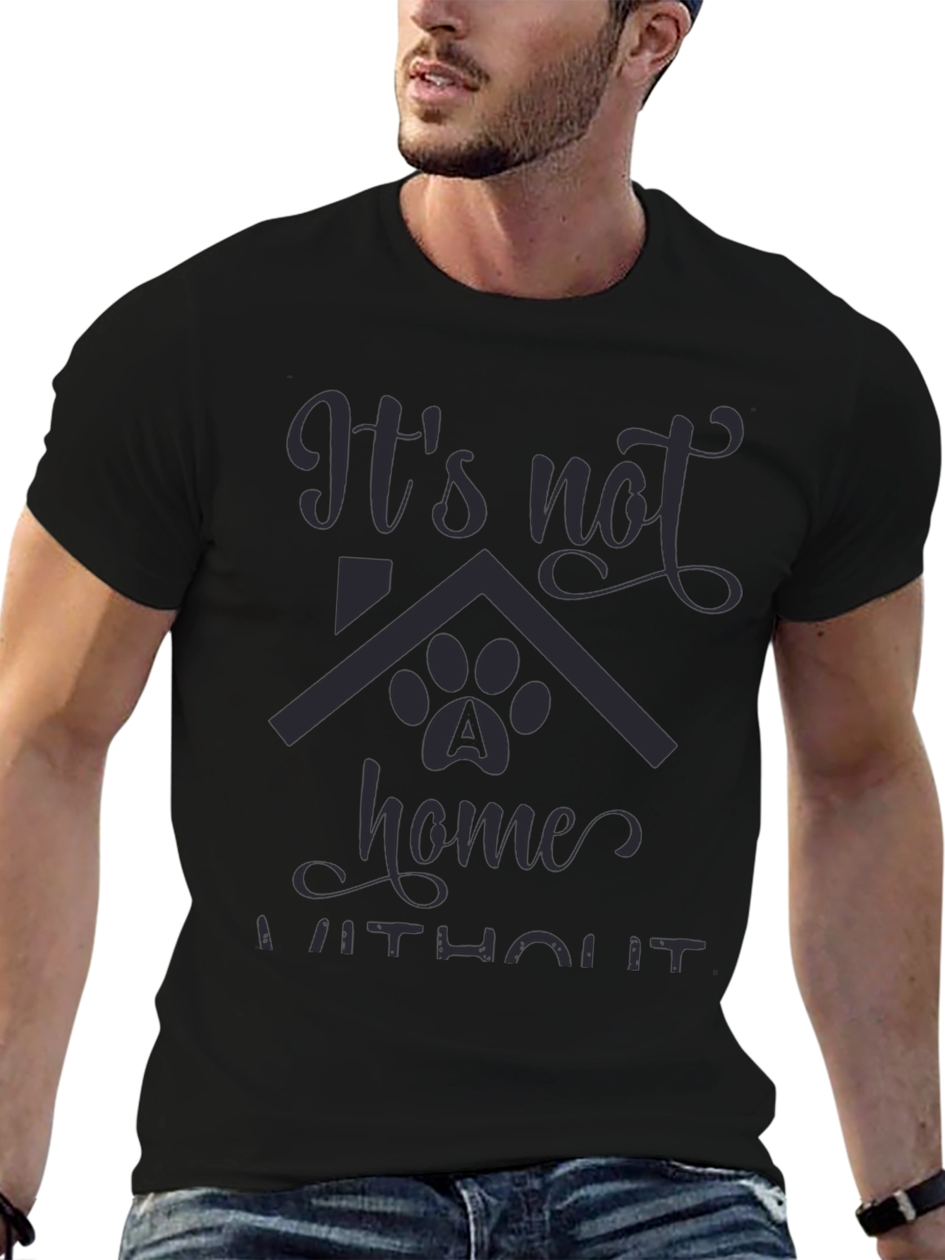 Its Not Home Without Dog Paw T-Shirt