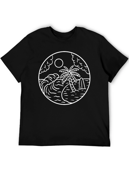 Tropical Paradise Graphic Tee - Black