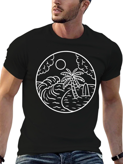Tropical Paradise Graphic Tee - Black