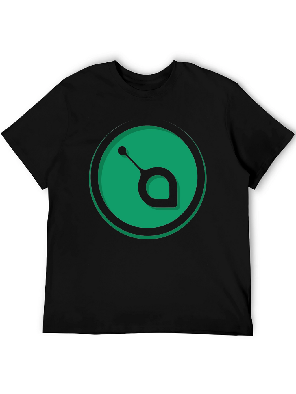 Green Orb Black T-Shirt