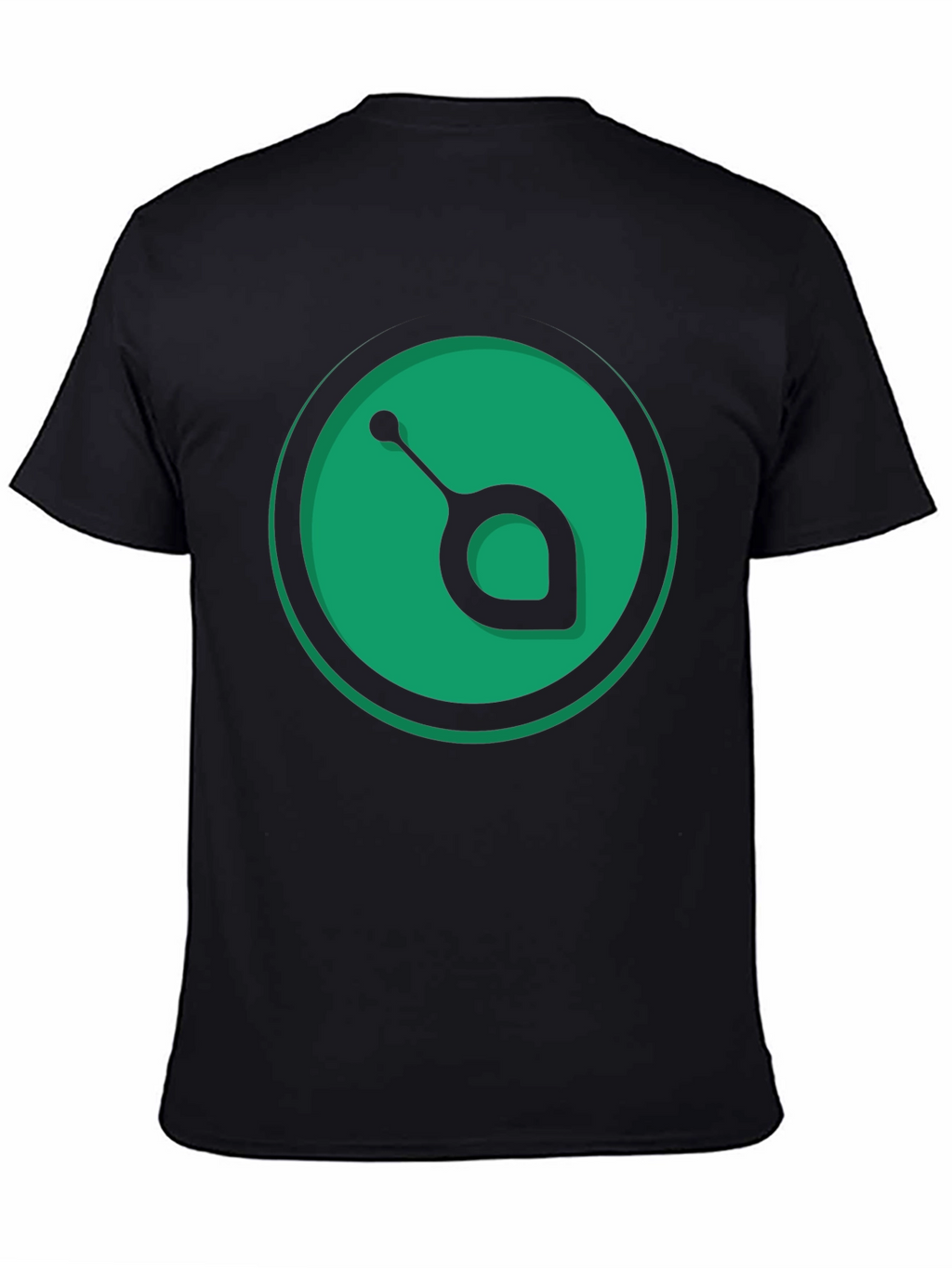 Green Orb Black T-Shirt