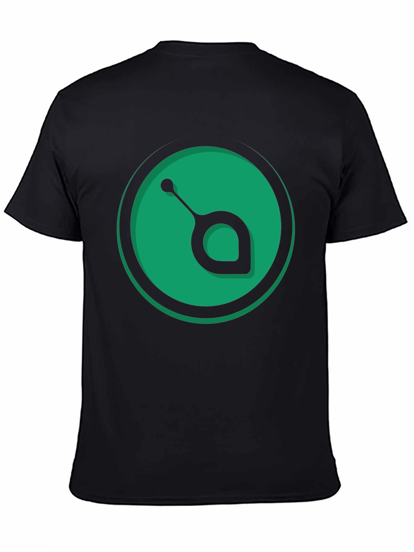 Green Orb Black T-Shirt