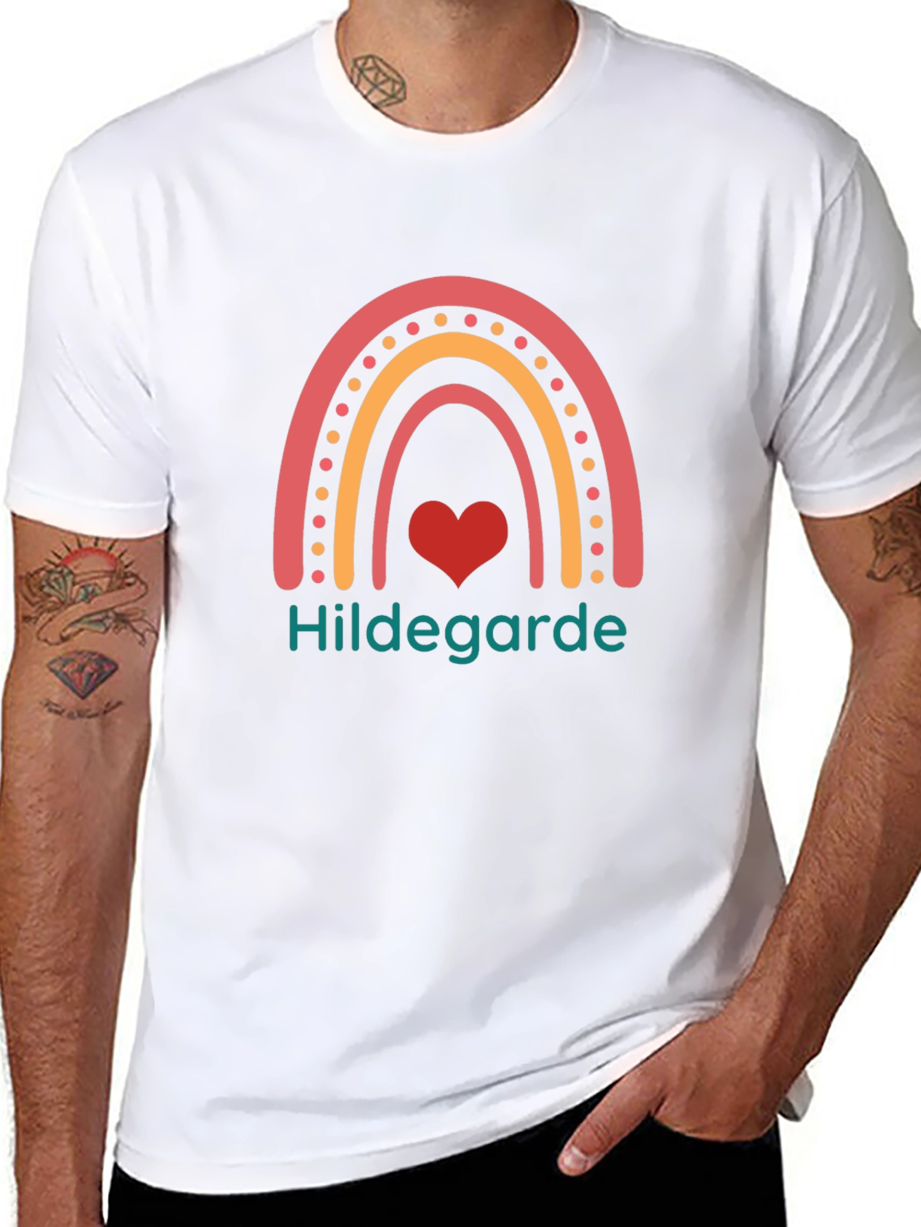 Hildegarde Rainbow Heart T-Shirt