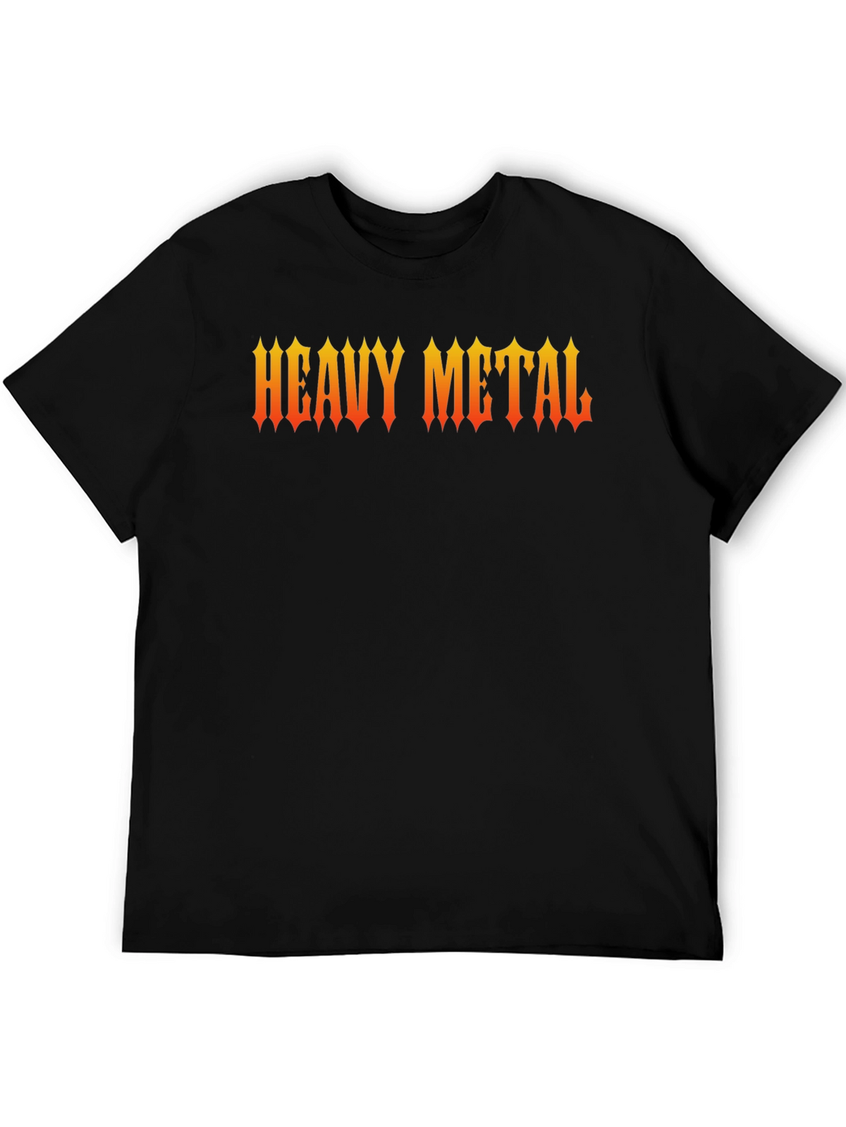 Heavy Metal Graphic Print Black T-Shirt